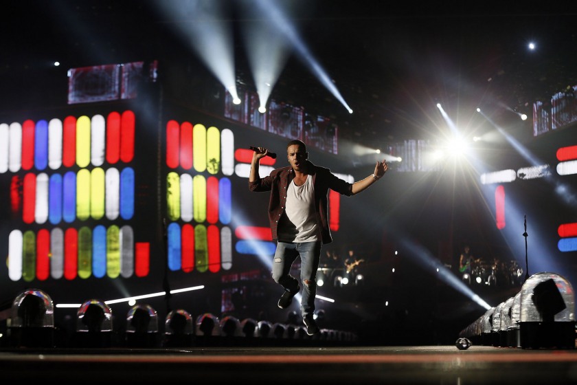 One Direction performs at the AT&amp;T Stadium in Arlington, TX August 24, 2014. (Kye R. Lee/The Dallas Morning News)