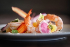 Shrimp and citrus ambrosia at Underbelly in Houston, TX on December 10, 2014.  (Kye R. Lee/The Dallas Morning News)