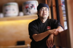 Yuki Hirabayashi are photographed at his new restaurant Sushi Bayashi in Trinity Groves in Dallas, TX on January 30, 2015. (Kye R. Lee/The Dallas Morning News)