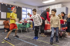 Photos during a classroom Christmas Party at the Hidden Lake Elementary in Keller, TX on December, 17, 2021.