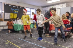 Photos during a classroom Christmas Party at the Hidden Lake Elementary in Keller, TX on December, 17, 2021.