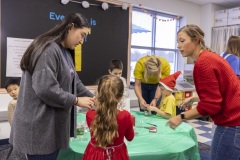 Photos during a classroom Christmas Party at the Hidden Lake Elementary in Keller, TX on December, 17, 2021.