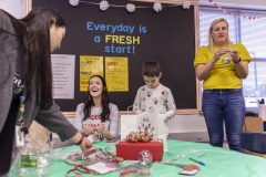 Photos during a classroom Christmas Party at the Hidden Lake Elementary in Keller, TX on December, 17, 2021.