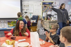 Photos during a classroom Christmas Party at the Hidden Lake Elementary in Keller, TX on December, 17, 2021.