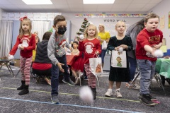 Photos during a classroom Christmas Party at the Hidden Lake Elementary in Keller, TX on December, 17, 2021.