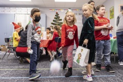 Photos during a classroom Christmas Party at the Hidden Lake Elementary in Keller, TX on December, 17, 2021.