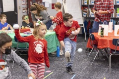 Photos during a classroom Christmas Party at the Hidden Lake Elementary in Keller, TX on December, 17, 2021.