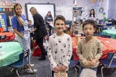 Photos during a classroom Christmas Party at the Hidden Lake Elementary in Keller, TX on December, 17, 2021.