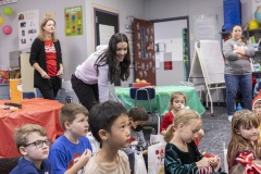 Photos during a classroom Christmas Party at the Hidden Lake Elementary in Keller, TX on December, 17, 2021.