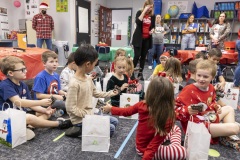 Photos during a classroom Christmas Party at the Hidden Lake Elementary in Keller, TX on December, 17, 2021.