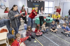 Photos during a classroom Christmas Party at the Hidden Lake Elementary in Keller, TX on December, 17, 2021.