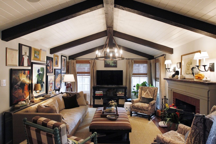 Living room view of Mike Munsterman's house at Oak Cliff neighborhood in Dallas, TX on October 9, 2014. (Kye R. Lee/The Dallas Morning News)