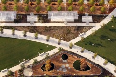 Overall view of east side of Klyde Warren Park from Museum Tower in Dallas, TX on October 23, 2012. (Kye R. Lee/The Dallas Morning News)