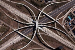 12/26/2009  -- 20000462A  --  Aerial photo of the intersection of Interstate Highway 635 and Interstate Highway 30 on Saturday, December 26, 2009. ( Kye R. Lee / The Dallas Morning News )