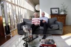 Deb Orrill and her husband Blair Sanders are photographed at a living area of their house on Vanguard Way in Dallas, TX on October 28, 2014.  (Kye R. Lee/The Dallas Morning News)